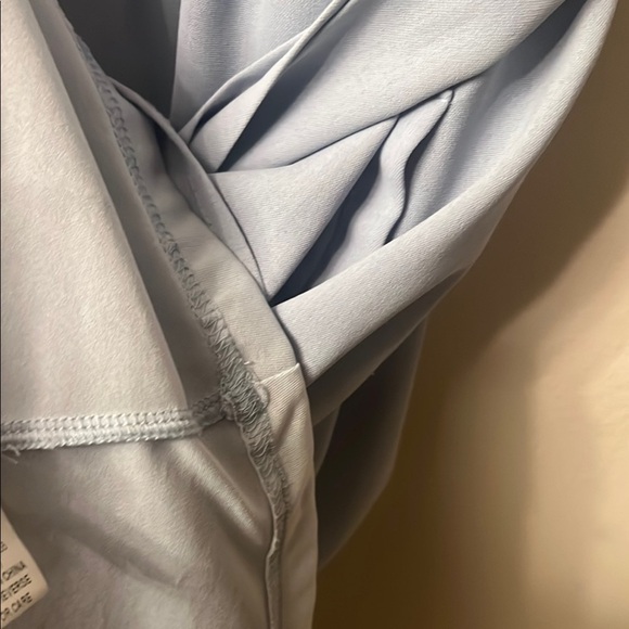 Gray Ruched Midi Sundress with Flutter Sleeves - Picture 12 of 14